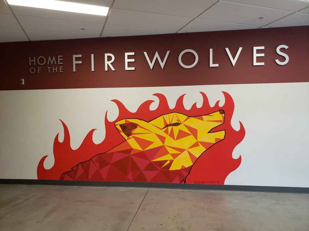 Tumwater Middle School ‘Firewolves’ Gym Mural: Where Passion Ignites&nbsp;Art